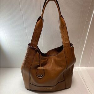 Michael Kors Brown Leather Hobo Bag with Slouchy Design